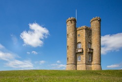 Broadway Tower with blue, Cotswold, UK 