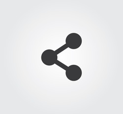 Simple web icon in vector: share