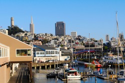View of San Francisco from the pier 39, San Francisco, California, U.S.