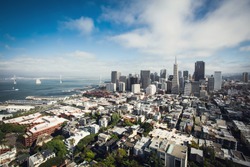 Beautiful view of San Francisco on sunny day in summer, USA
