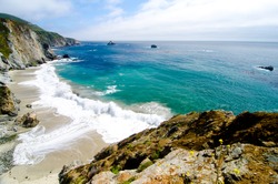 A Beautiful View of the California Coastline along State Road 1.