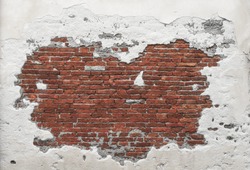 Destroyed Concrete and Brick wall in Italy