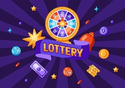 Lottery and bingo illustration. Concept for gambling or online games.