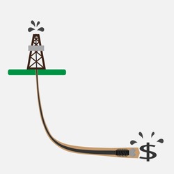 Drilling oil well vector illustration