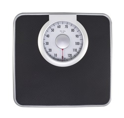 Bathroom weight scale on white background (with clipping path)