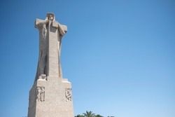 Christopher Columbus Monument. Monument to the discoverer faith. Huelva Spain