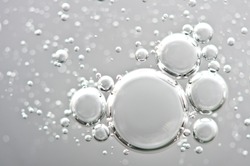 Bubbles from soda water or champagne, beer or other liquid with air, oxygen or carbon dioxide bubbles.