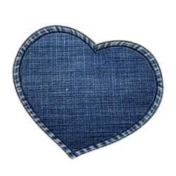 Jeans texture Heart shape