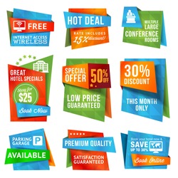 Set of special offer labels and banners