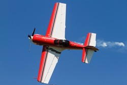 Small sports plane in the sky