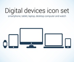 Digital devices icon set