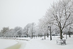 Beautiful winter scenery from Helsinki, Finland