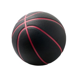 Black basketball isolated on white background