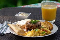 Gallo Pinto breakfast, Costa Rica