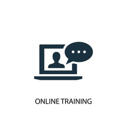 Online Training icon. Simple element illustration. Online Training symbol design from eLearning collection. Can be used in web and mobile.