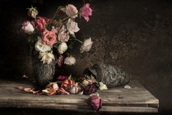 Still Life with old Roses