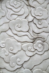 Asian style flower pattern on a wall
