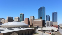 A view of the skyline of downtown Fort Worth, Texas.
