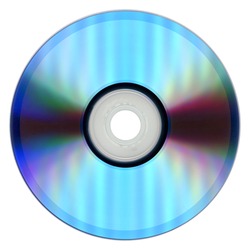 CD (compact disc) for music and data recording isolated over white background