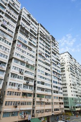 Old residential building in Hong Kong 