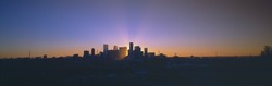 Skyline of Denver at sunset, CO