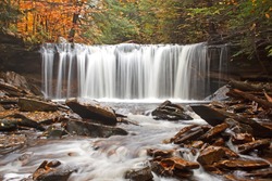 Waterfall at Ricketts Glen State Park,Benton,Pennsylvania