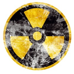 Vector nuclear sign representing the danger of radiation