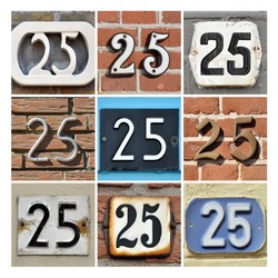 Collage of House Numbers Twenty-five