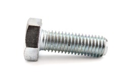 Metal bolt isolated on white background
