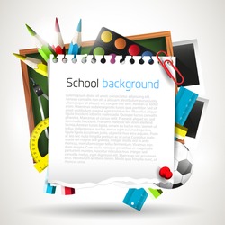 Modern school background with place for your text 