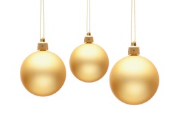 Christmas-tree decoration balls isolated on white
