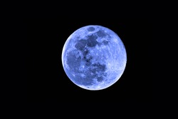 once in a blue moon with detailed moon