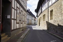
Historic buildings from the Middle Ages in Goslar, Germany.
