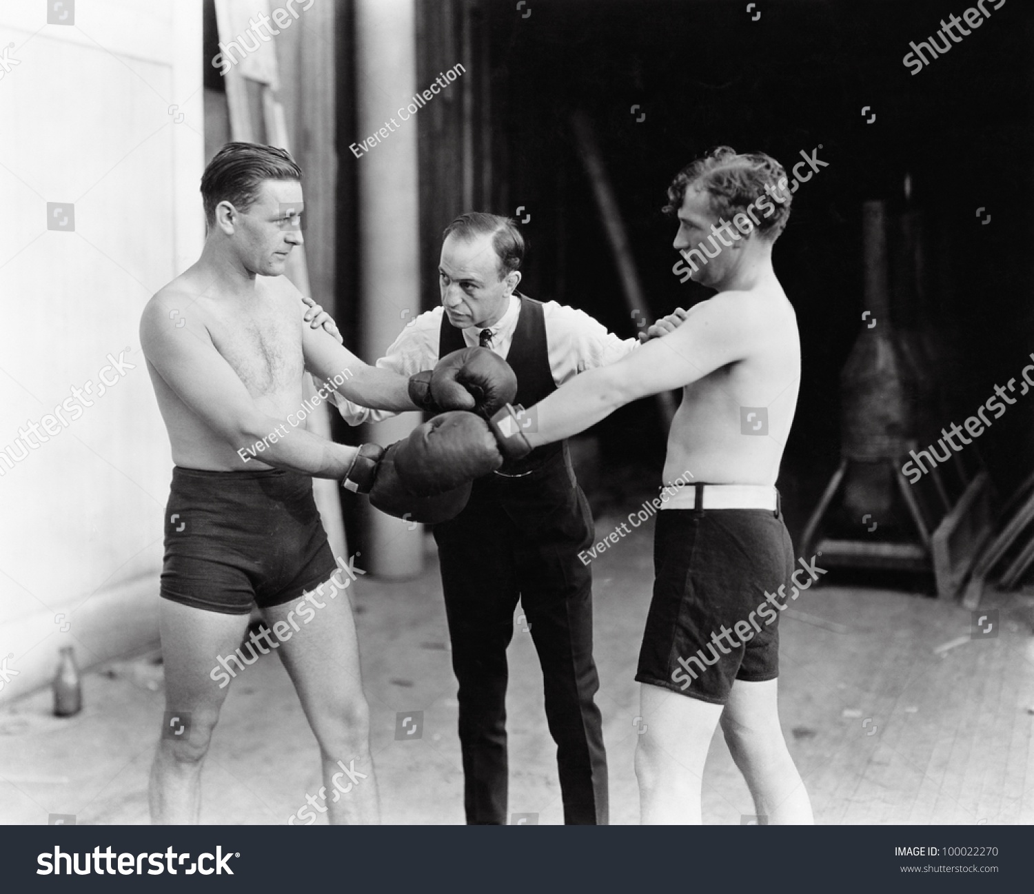 Two Boxers Referee Stock Photo 100022270 | Shutterstock