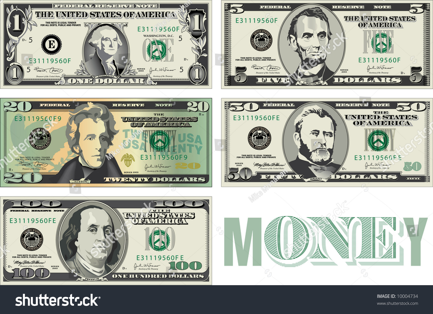 Stylized Representations Money Stock Illustration 10004734 | Shutterstock