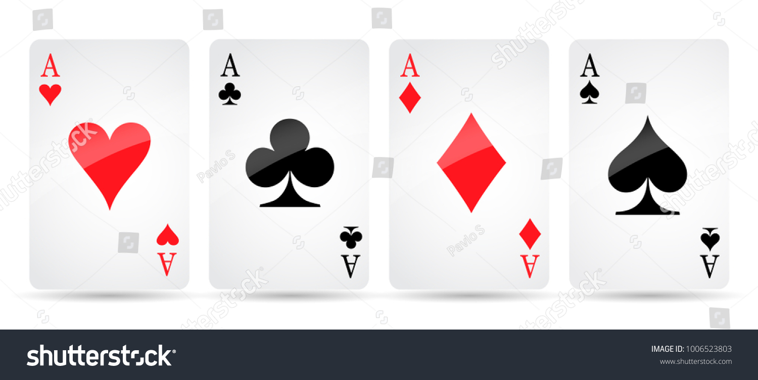 Ace Card Suit Icon Vector Playing Stock Vector (Royalty Free ...