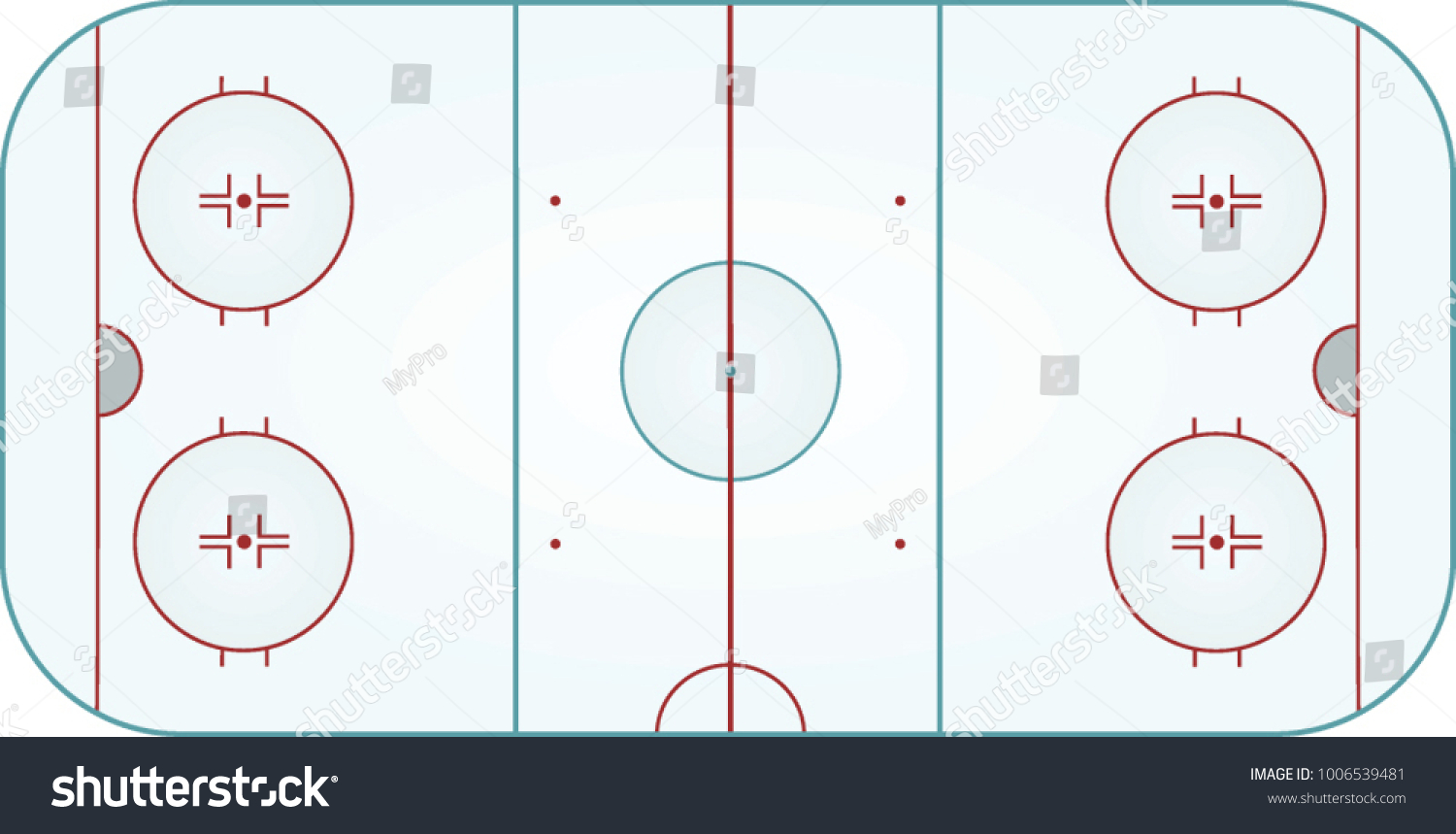 Ice Hockey Field Vector Illustration Stock Vector (Royalty Free ...