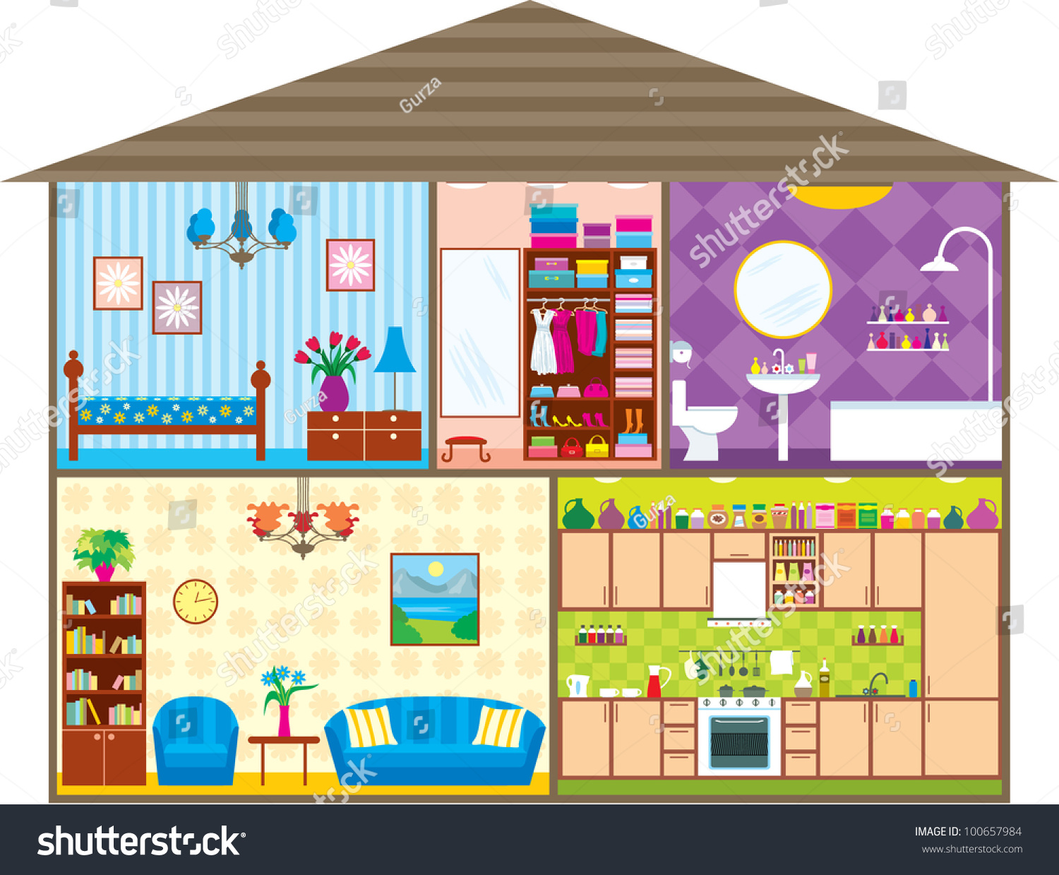 House Vector Stock Vector (Royalty Free) 100657984 | Shutterstock