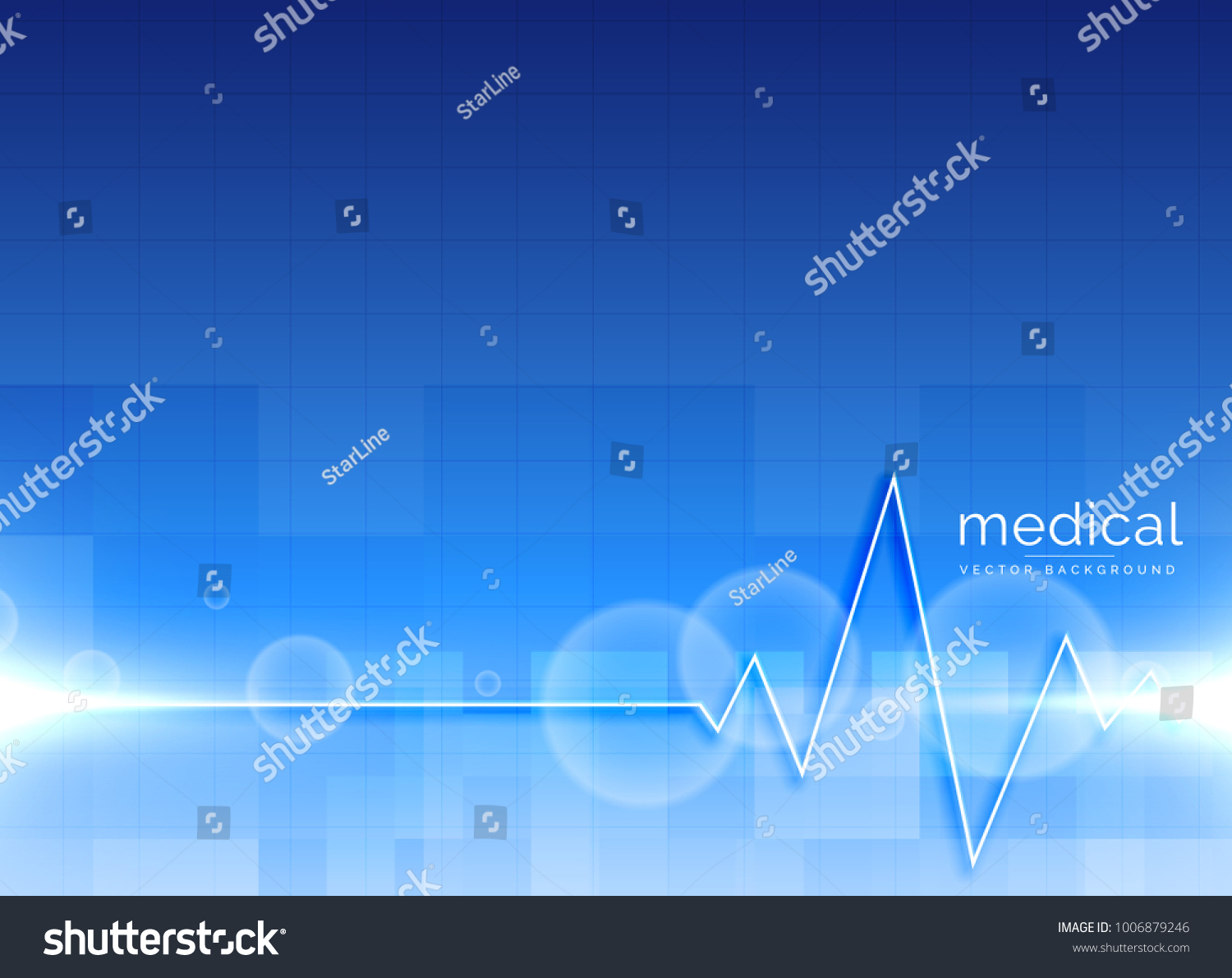 Vector Medical Background Heartbeat Line Stock Vector (royalty Free 