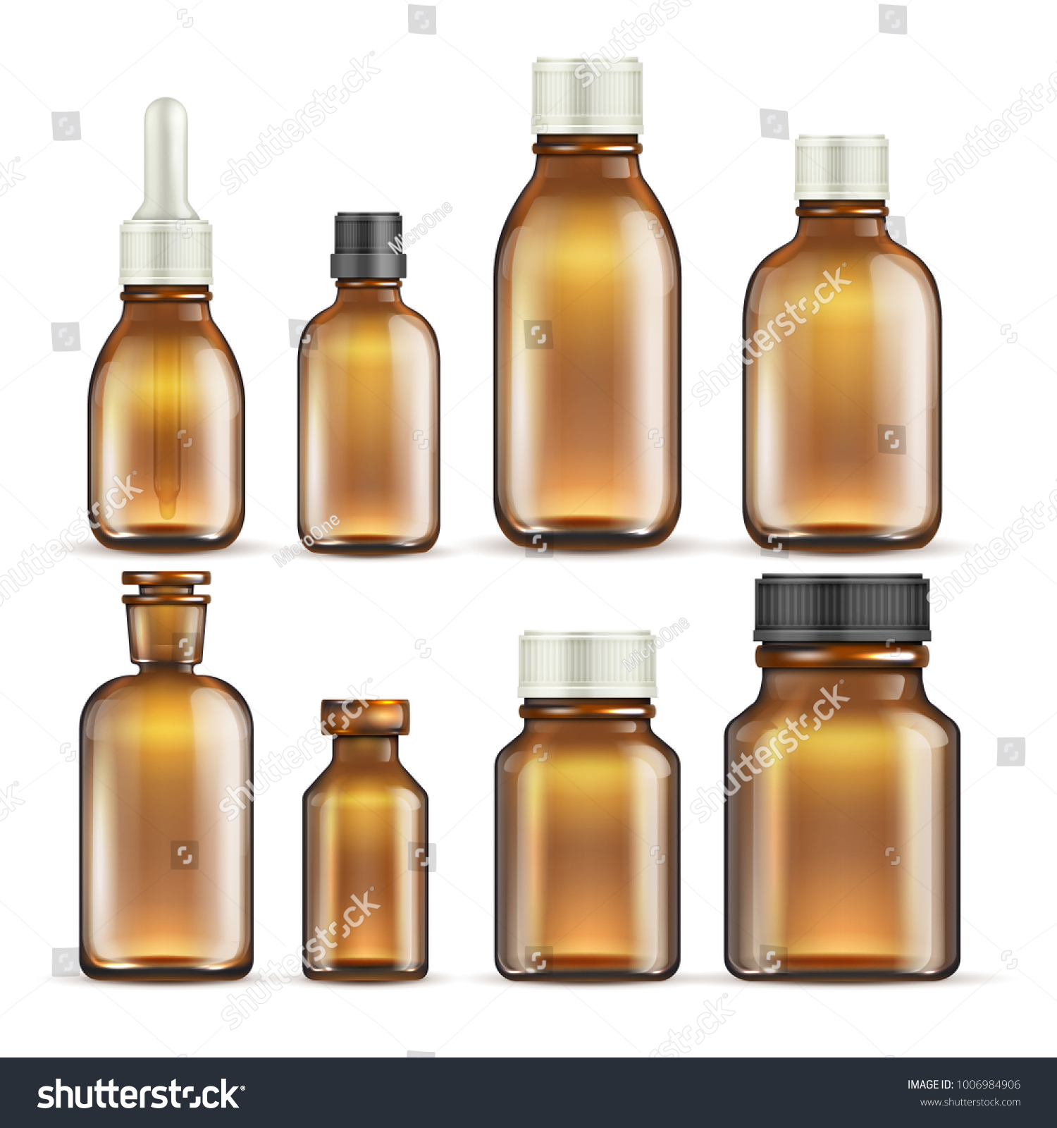 205 469 Drug Container Images Stock Photos Vectors Shutterstock   Stock Vector Realistic Brown Glass Medicine And Cosmetic Bottles Medical Packaging Isolated Vector Set 1006984906 