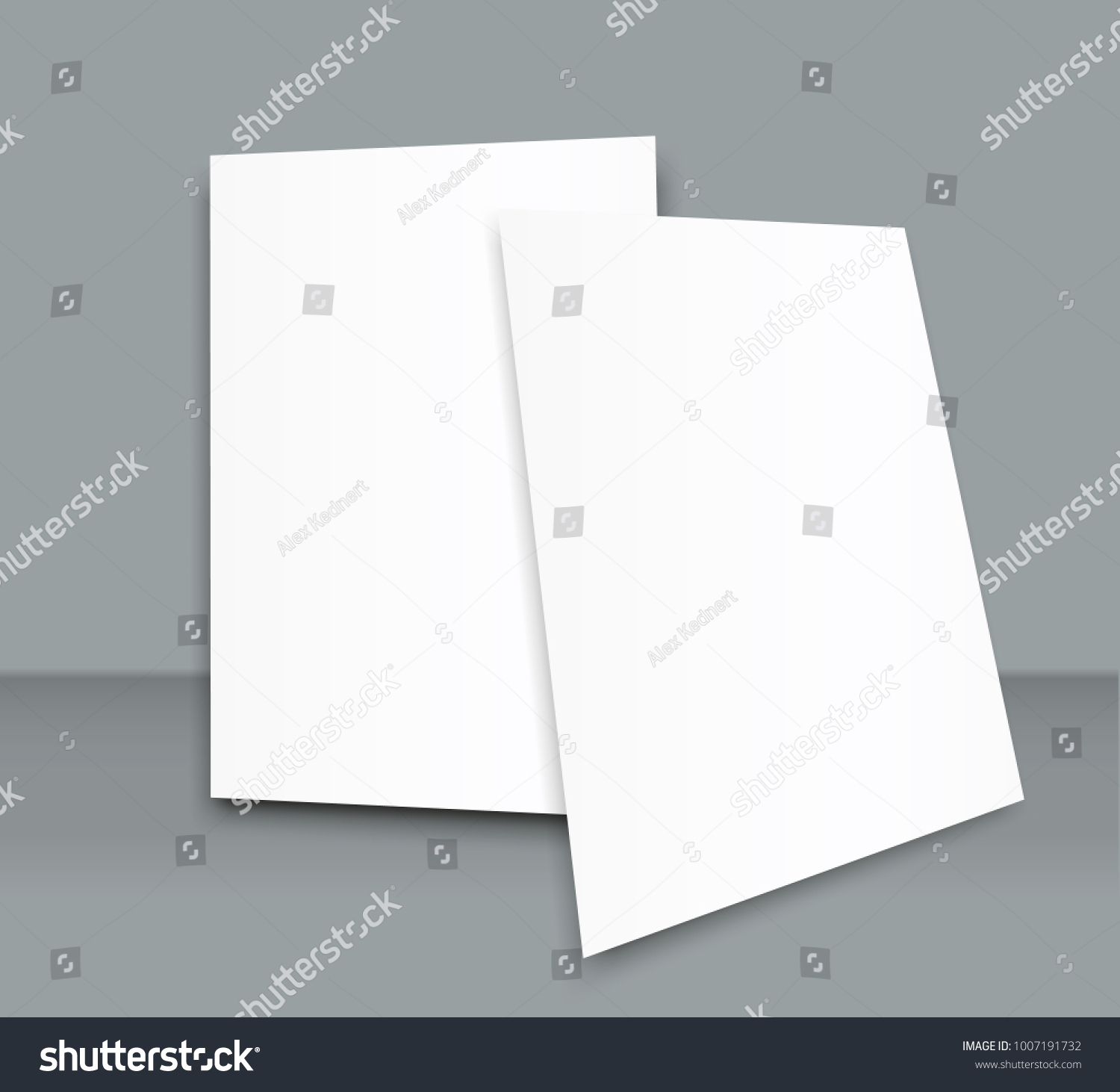 Poster Blank Bi Fold Brochure Mockup Stock Vector (Royalty Free ...