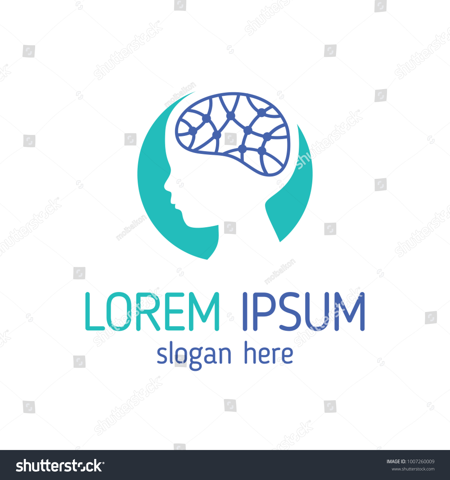 Child Brain Logo Brain Research Concept Stock Vector (Royalty Free ...