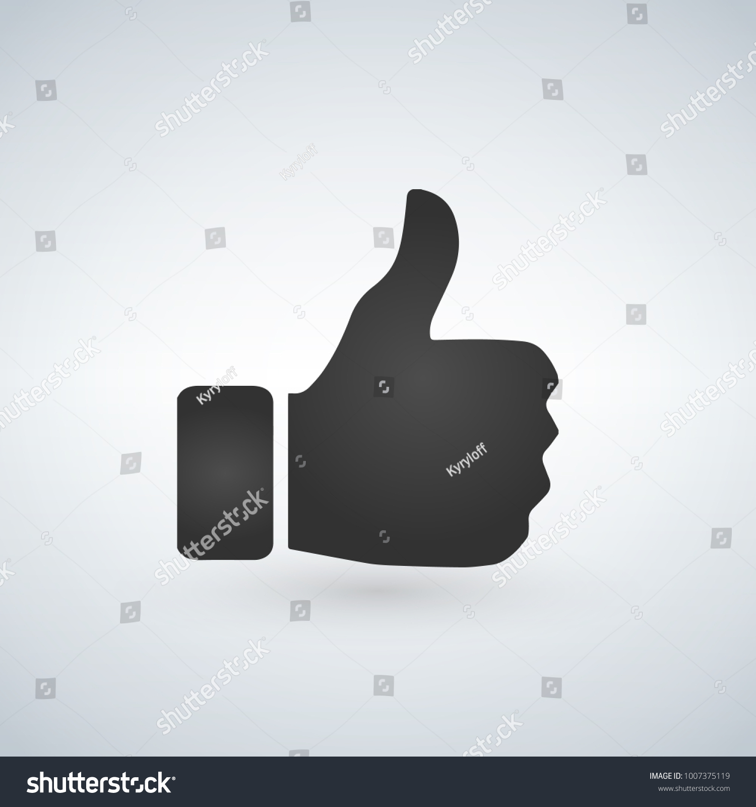 Thumbs Like Emoji Social Media Channels Stock Vector (Royalty Free ...