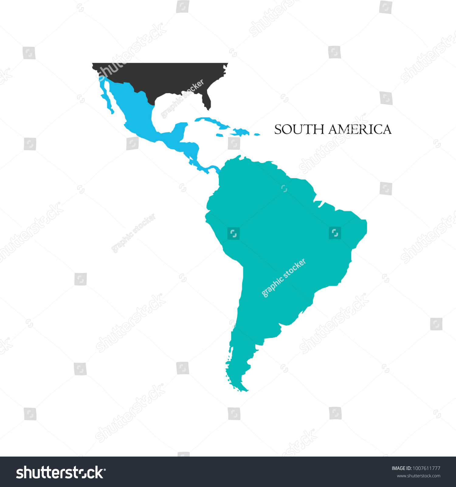 South America Mapvector Illustration Stock Vector Royalty Free Shutterstock