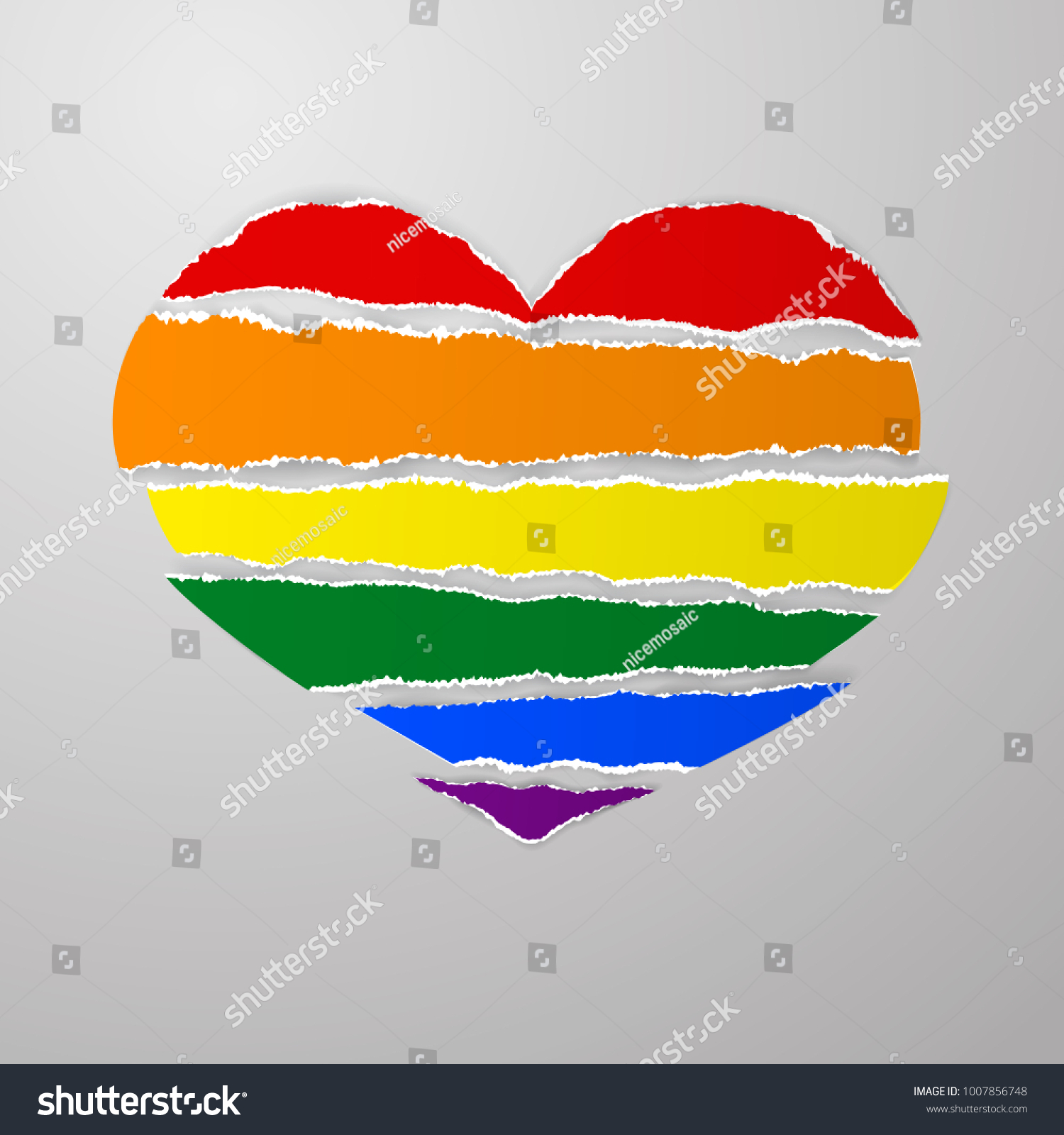 Lgbt Rainbow Pride Flag Like Torn Stock Vector Royalty Free