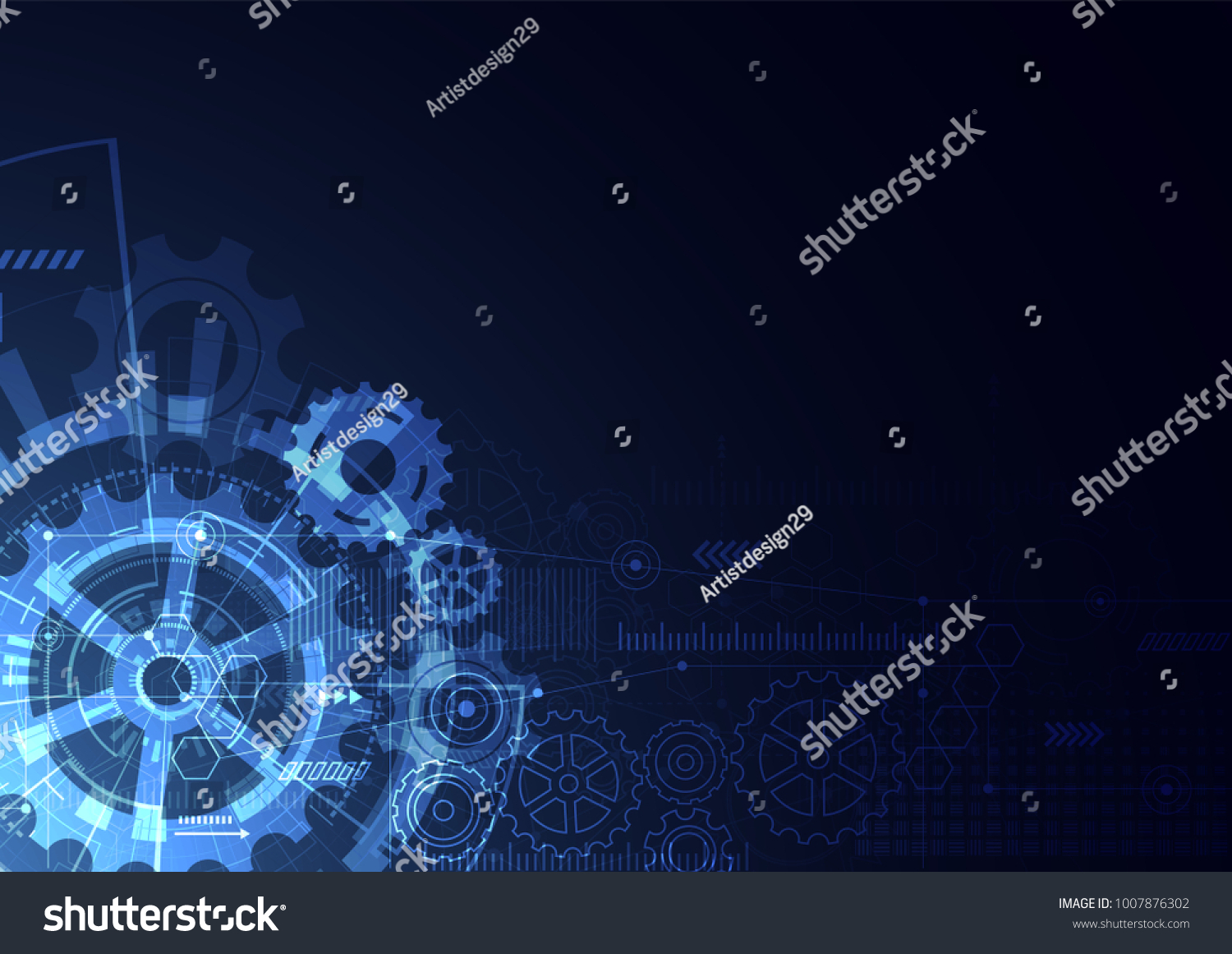 Futuristic Technology Background Digital Technology Engineering Stock ...