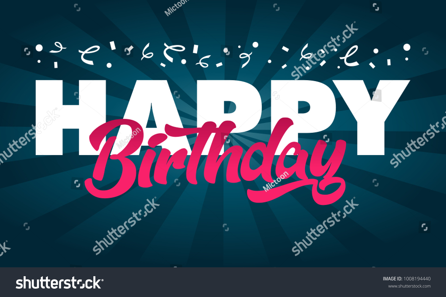 Happy Birthday Greeting Invitation Card Stock Vector (Royalty Free ...