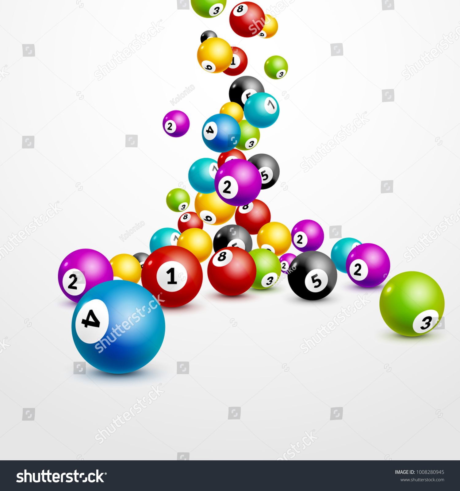 Bingo Lottery Balls Numbers Background Lottery Stock Illustration ...