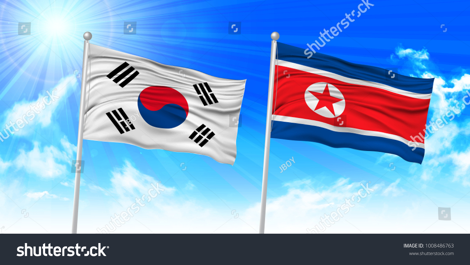 north korean flag wallpaper