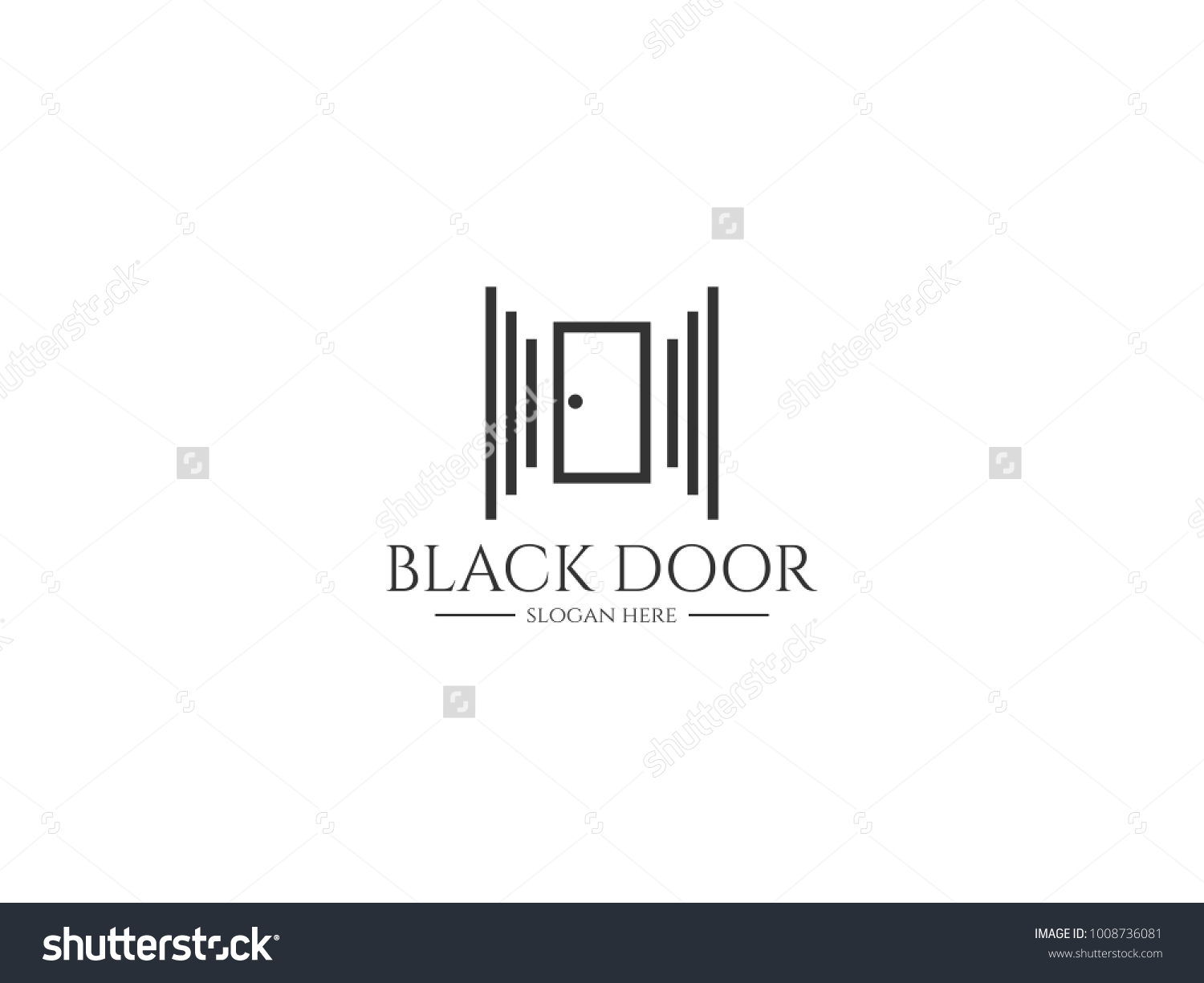 Door Pillar Icon Symbol Home Real Stock Vector (royalty Free 